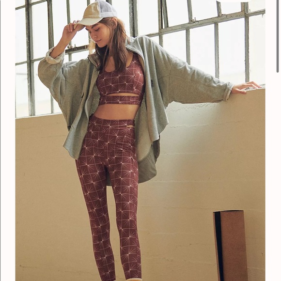 NWOT FP High-Rise Sneak Peek Leggings - Ginger Spice Combo - Picture 2 of 11